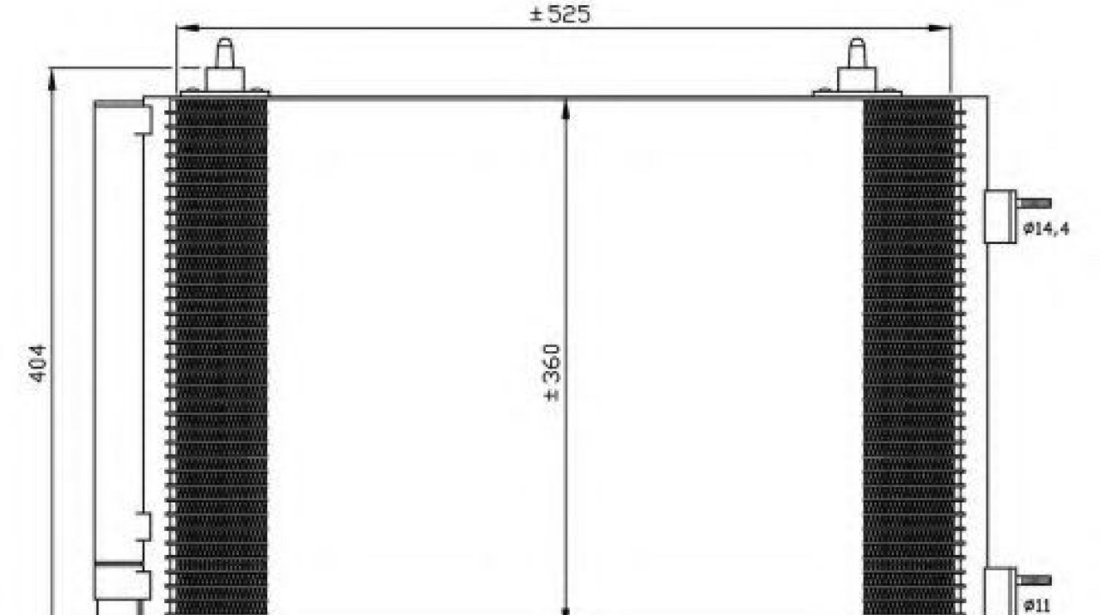 Condensator, climatizare PEUGEOT PARTNER combispace (5F) (1996 - 2012) NRF 35611 piesa NOUA