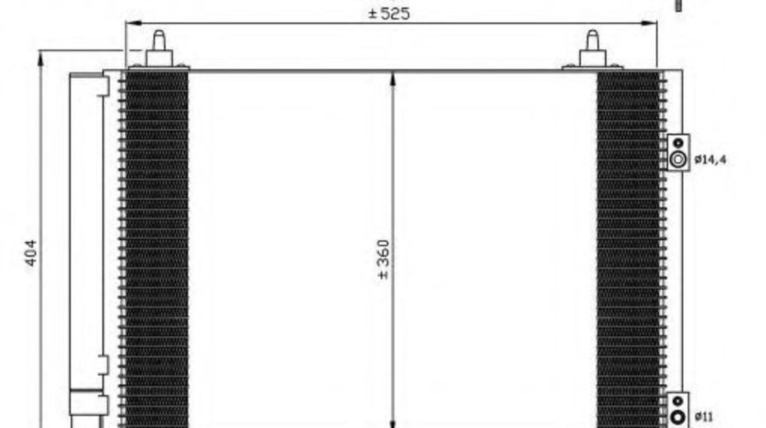 Condensator, climatizare PEUGEOT PARTNER combispace (5F) (1996 - 2012) NRF 35610 piesa NOUA