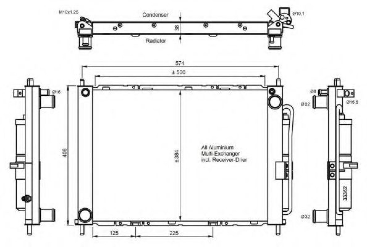 Condensator, climatizare RENAULT CLIO III (BR0/1, CR0/1) (2005 - 2012) NRF 35886 piesa NOUA