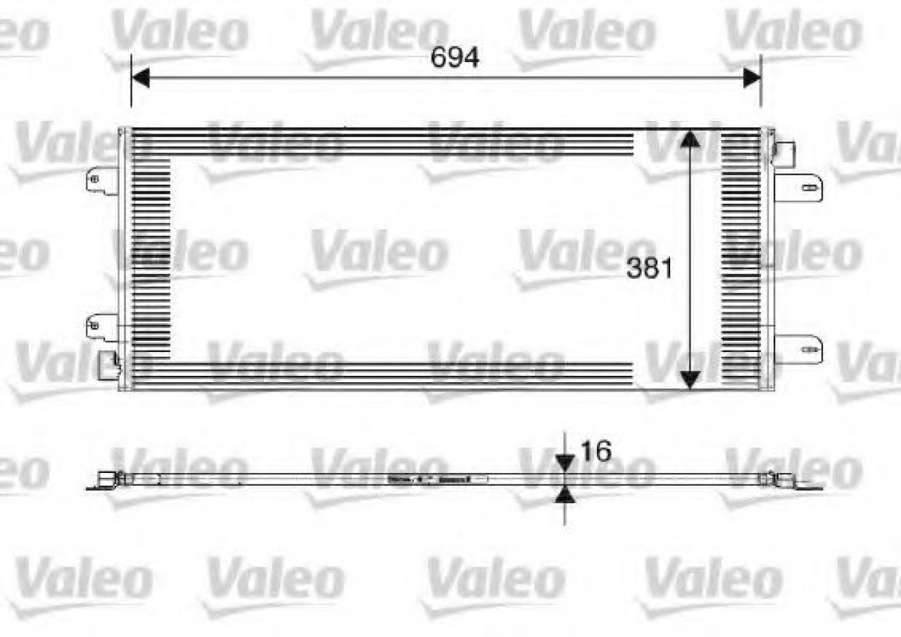 Condensator, climatizare RENAULT MASTER II platou / sasiu (ED/HD/UD) (1998 - 2010) VALEO 817689 piesa NOUA