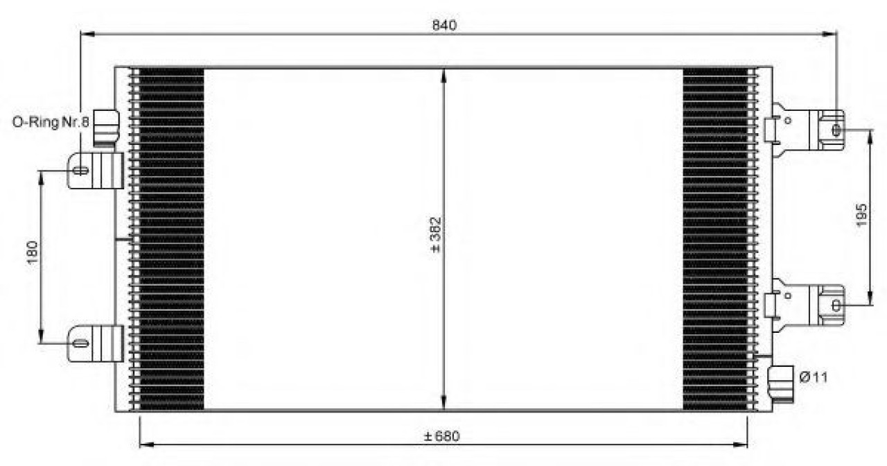 Condensator, climatizare RENAULT MASTER II caroserie (FD) (1998 - 2010) NRF 35880 piesa NOUA