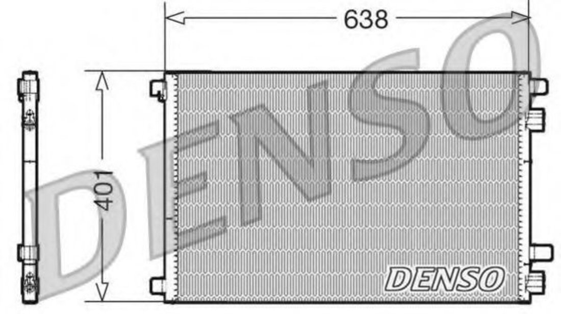 Condensator, climatizare RENAULT SCENIC II (JM0/1) (2003 - 2009) DENSO DCN23012 piesa NOUA