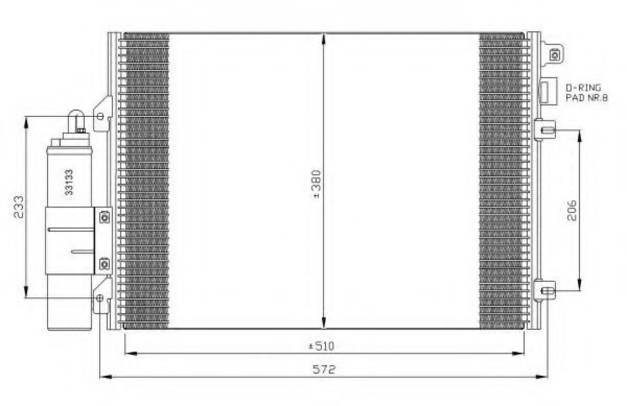 Condensator, climatizare RENAULT SYMBOL I (LB0/1/2) (1998 - 2008) NRF 35430 piesa NOUA