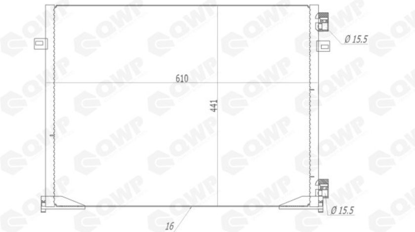 Condensator, climatizare RENAULT TRAFIC II bus (JL) (2001 - 2014) QWP WAC216 piesa NOUA