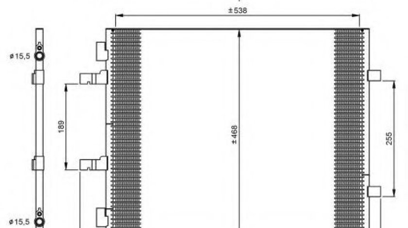 Condensator, climatizare RENAULT TRAFIC II platou / sasiu (EL) (2001 - 2014) NRF 35960 piesa NOUA