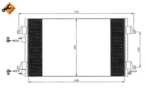 Condensator, climatizare RENAULT VEL SATIS (BJ0) (2002 - 2016) NRF 35760 piesa NOUA