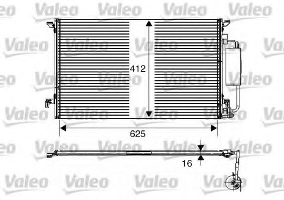 Condensator, climatizare SAAB 9-3 Cabriolet (YS3F) (2003 - 2016) VALEO 817711 piesa NOUA