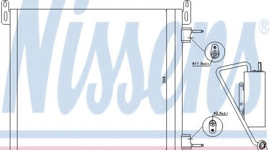 Condensator, climatizare SAAB 9-3 Combi (YS3F) (2005 - 2016) NISSENS 94805 piesa NOUA