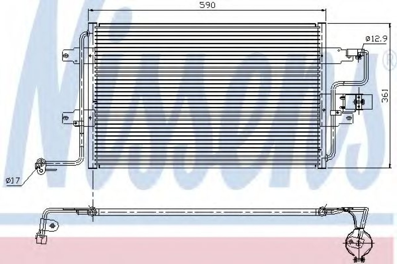 Condensator, climatizare SKODA OCTAVIA I (1U2) (1996 - 2010) NISSENS 94310 piesa NOUA