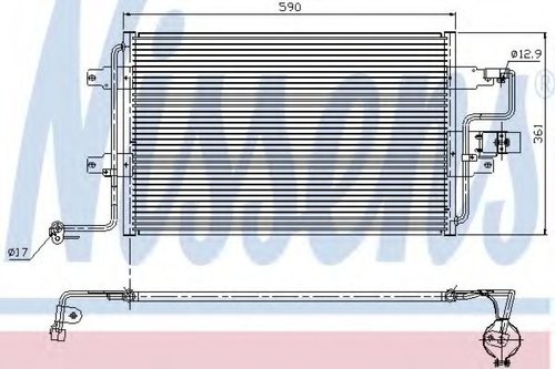 Condensator, climatizare SKODA OCTAVIA I (1U2) (1996 - 2010) NISSENS 94310 piesa NOUA