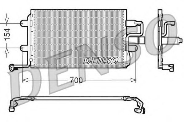 Condensator, climatizare SKODA SUPERB II (3T4) (2008 - 2015) DENSO DCN32017 piesa NOUA