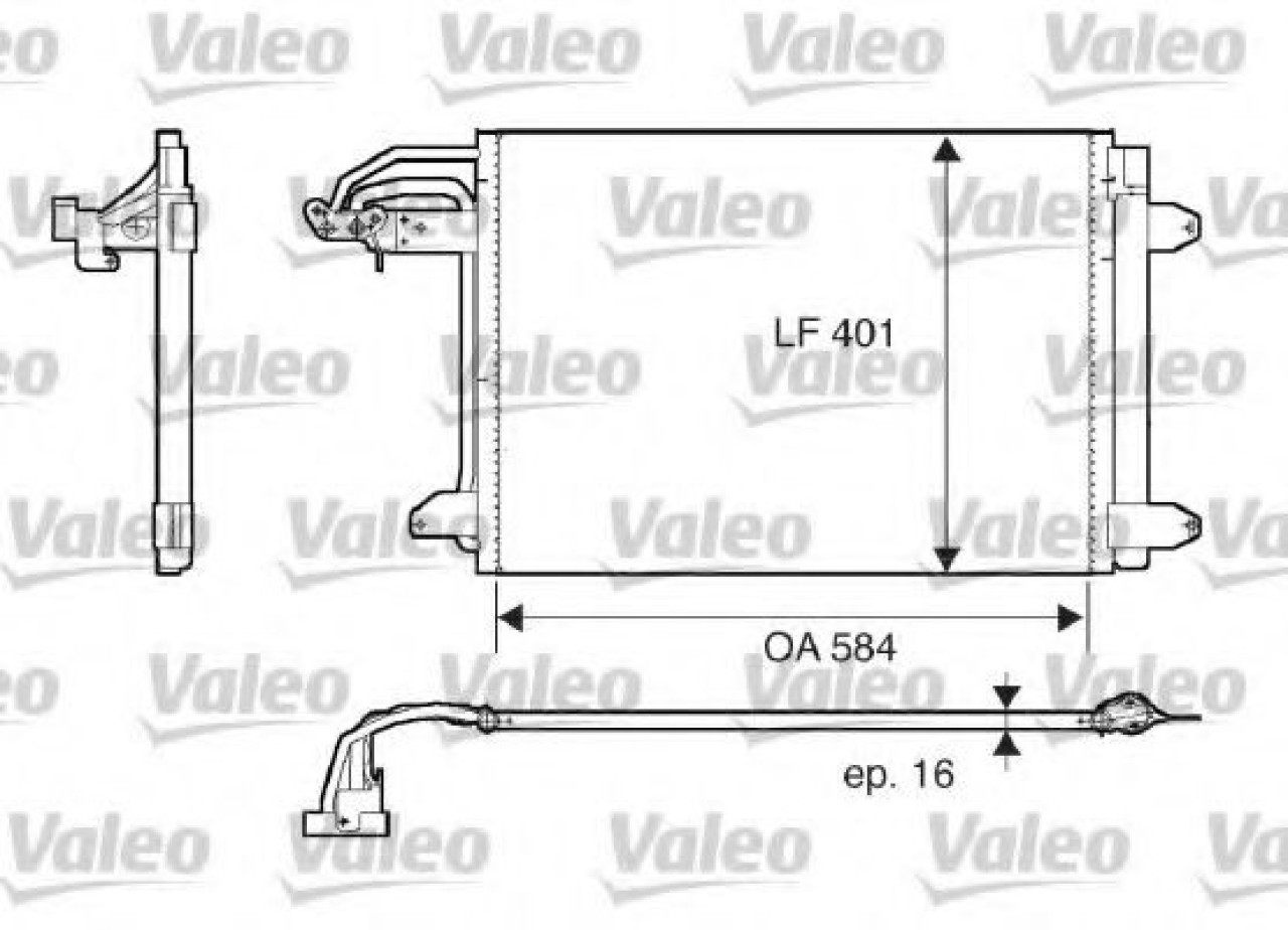 Condensator, climatizare SKODA SUPERB II Combi (3T5) (2009 - 2015) VALEO 817777 piesa NOUA