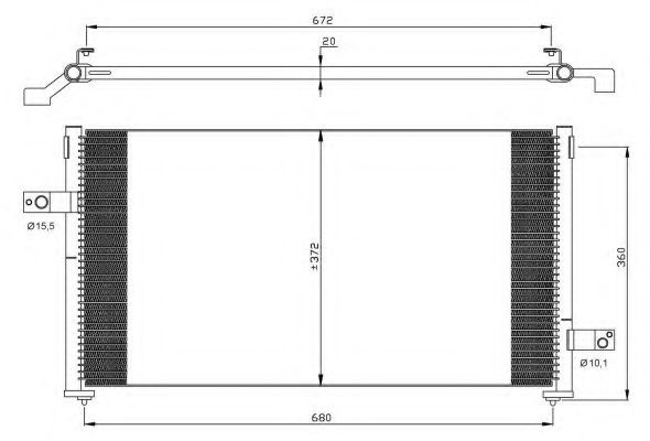 Condensator, climatizare SUBARU FORESTER (SF) (1997 - 2002) NRF 35877 piesa NOUA