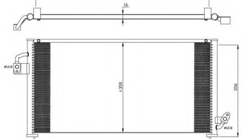 Condensator, climatizare SUBARU FORESTER (SF) (1997 - 2002) NRF 35523 piesa NOUA