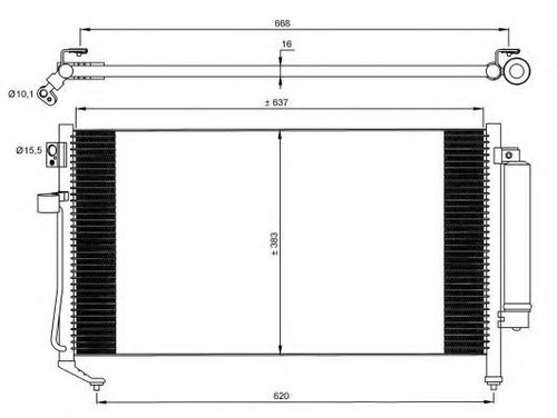 Condensator, climatizare SUBARU FORESTER (SG) (2002 - 2016) NRF 35869 piesa NOUA