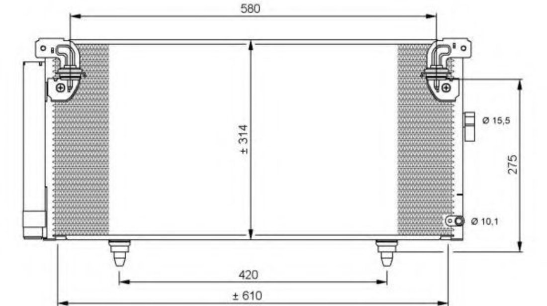 Condensator, climatizare SUBARU LEGACY IV Combi (BL, BP, B13) (2003 - 2016) NRF 35868 piesa NOUA