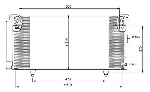 Condensator, climatizare SUBARU OUTBACK (BL, BP) (2003 - 2009) NRF 35868 piesa NOUA