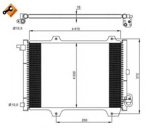 Condensator, climatizare SUZUKI IGNIS I (FH) (2000 - 2005) NRF 35907 piesa NOUA