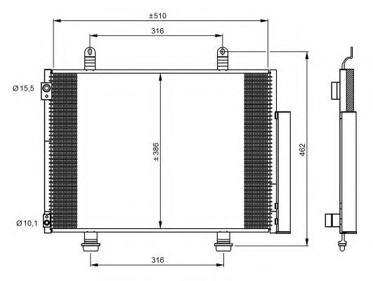 Condensator, climatizare SUZUKI SWIFT IV (FZ, NZ) (2010 - 2016) NRF 35944 piesa NOUA