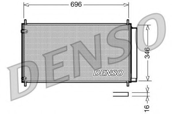 Condensator, climatizare TOYOTA AURIS (NRE15, ZZE15, ADE15, ZRE15, NDE15) (2006 - 2012) DENSO DCN50022 piesa NOUA