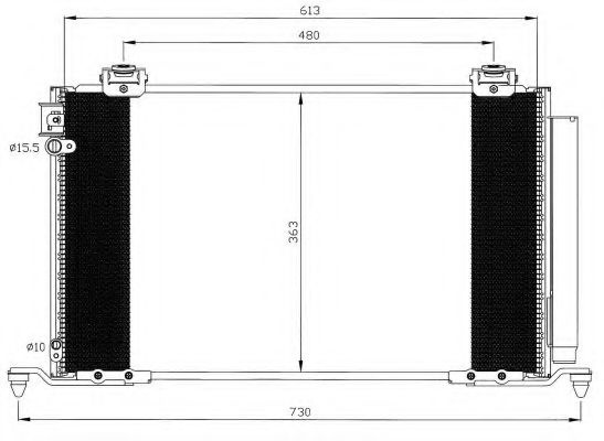 Condensator, climatizare TOYOTA AVENSIS Combi (T25) (2003 - 2008) NRF 35595 piesa NOUA