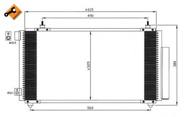 Condensator, climatizare TOYOTA CELICA (ZZT23_) (1999 - 2005) NRF 35576 piesa NOUA