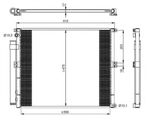 Condensator, climatizare TOYOTA LAND CRUISER (LJ12, KZJ12, TRJ12, KDJ12, GRJ12) (2002 - 2009) NRF 350050 piesa NOUA