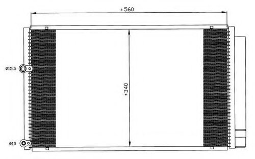 Condensator, climatizare TOYOTA PRIUS Hatchback (NHW2) (2003 - 2009) NRF 35601 piesa NOUA