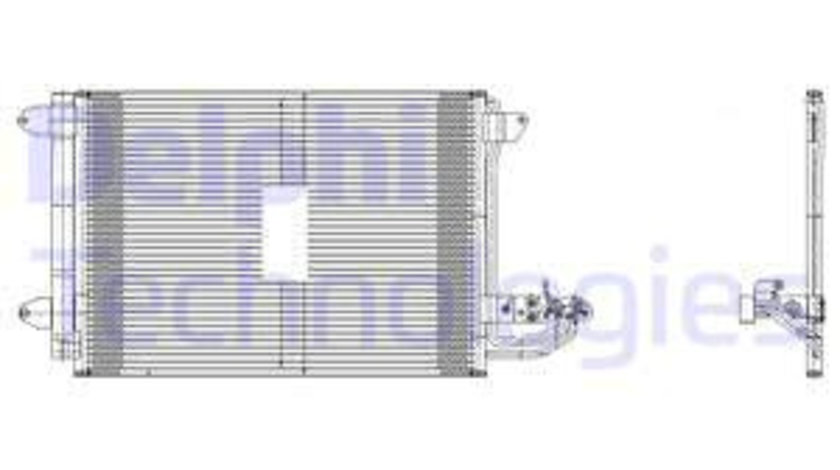 Condensator, climatizare (TSP0225482 DELPHI) AUDI,SEAT,SKODA,VW