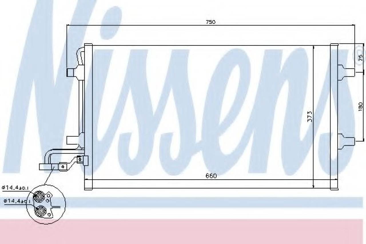 Condensator, climatizare VOLVO S40 II (MS) (2004 - 2016) NISSENS 940086 piesa NOUA