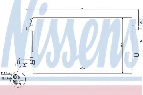 Condensator, climatizare VOLVO S40 II (MS) (2004 - 2016) NISSENS 940086 piesa NOUA