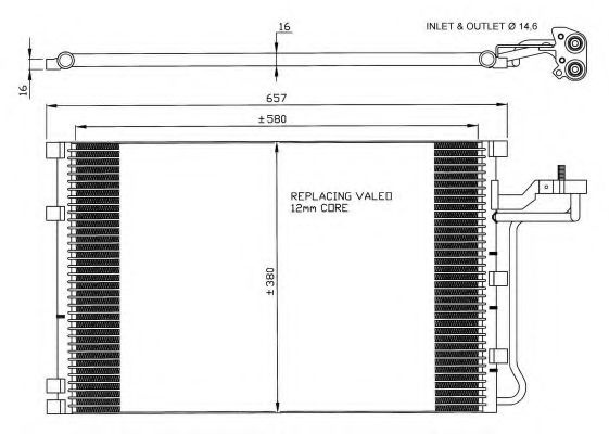 Condensator, climatizare VOLVO V50 (MW) (2004 - 2016) NRF 35616 piesa NOUA