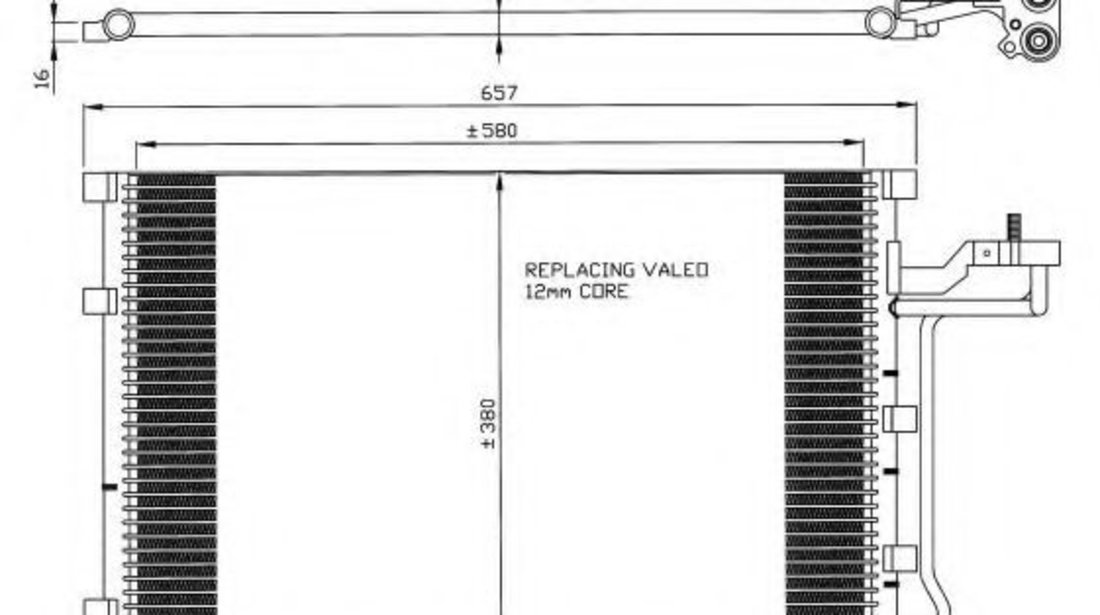 Condensator, climatizare VOLVO V50 (MW) (2004 - 2016) NRF 35616 piesa NOUA