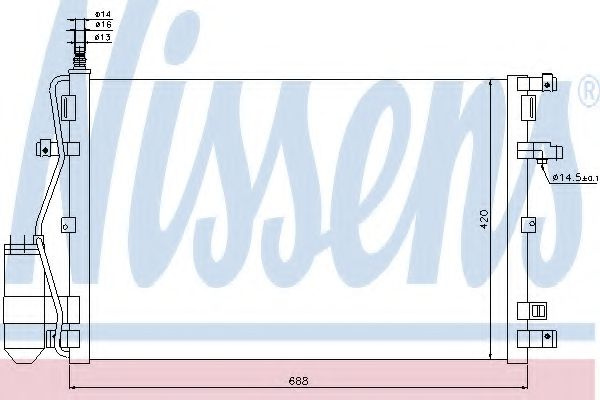 Condensator, climatizare VOLVO XC90 I (2002 - 2016) NISSENS 94937 piesa NOUA