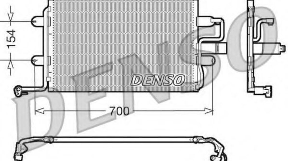 Condensator, climatizare VW BORA (1J2) (1998 - 2005) DENSO DCN32017 piesa NOUA