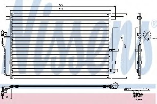 Condensator, climatizare VW CRAFTER 30-50 caroserie (2E) (2006 - 2016) NISSENS 94917 piesa NOUA