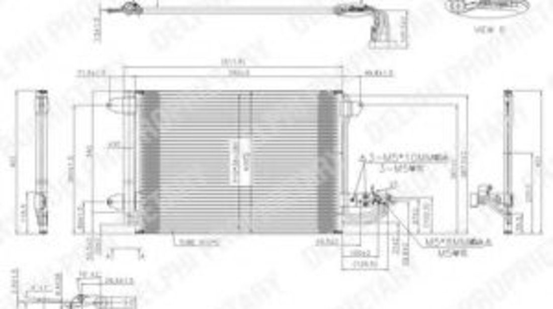 Condensator, climatizare VW GOLF PLUS (5M1, 521) (2005 - 2013) DELPHI TSP0225482 piesa NOUA