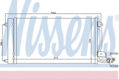 Condensator, climatizare VW POLO (6R, 6C) (2009 - 2016) NISSENS 940093 piesa NOUA