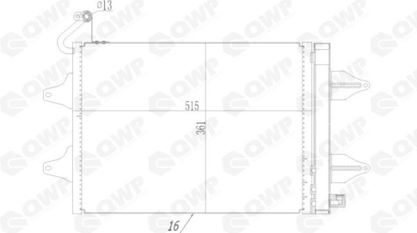 Condensator, climatizare VW POLO (9N) (2001 - 2012) QWP WAC116 piesa NOUA