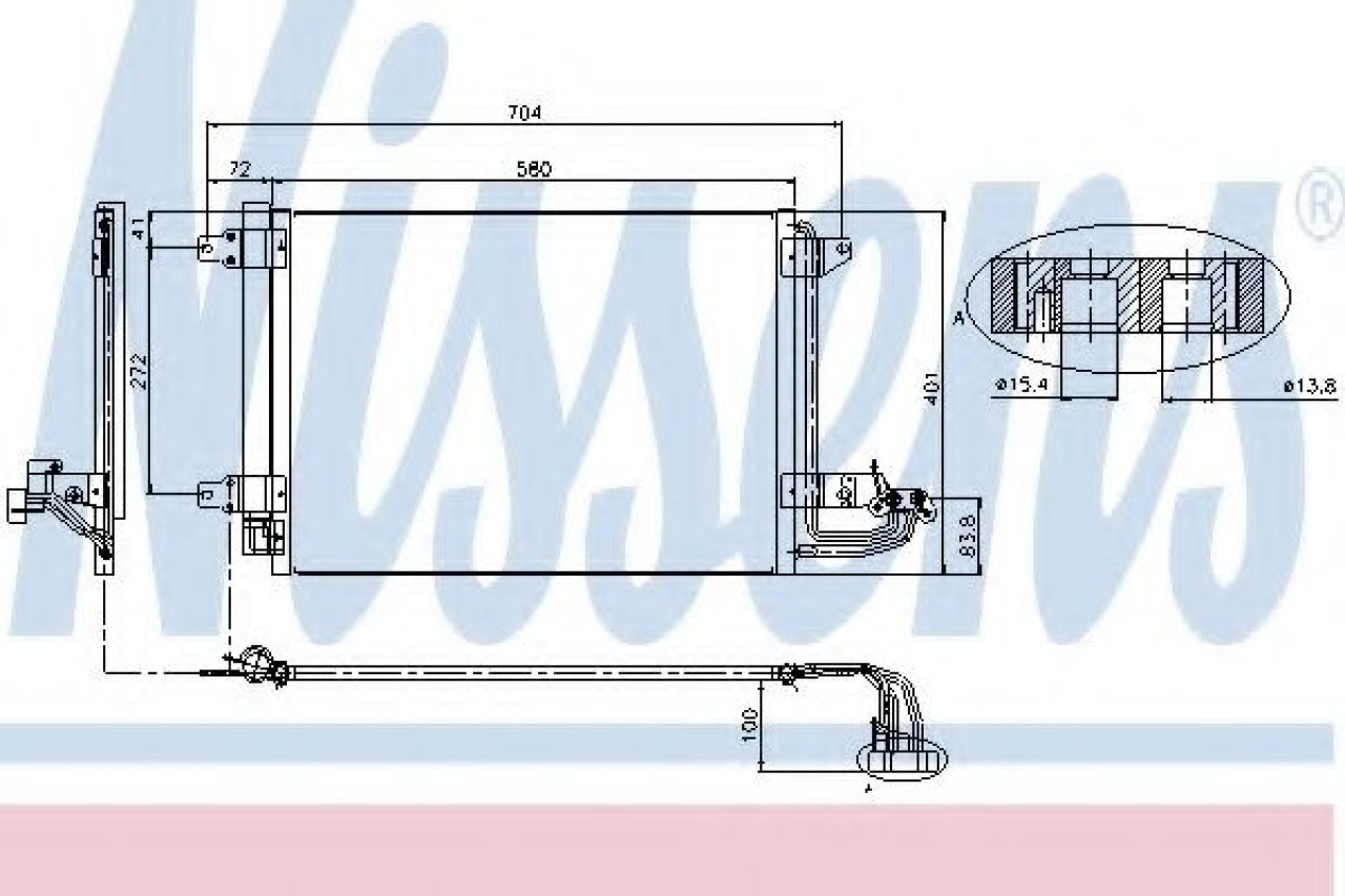 Condensator, climatizare VW TOURAN (1T1, 1T2) (2003 - 2010) NISSENS 94684 piesa NOUA