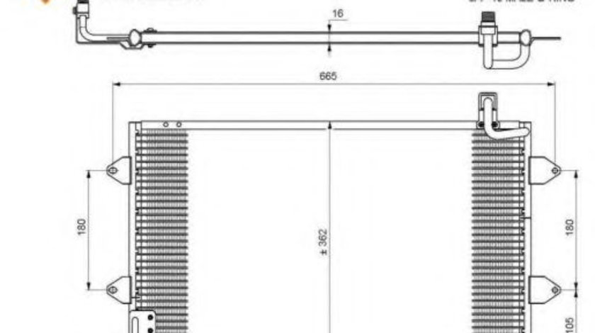 Condensator, climatizare VW VENTO (1H2) (1991 - 1998) NRF 35584 piesa NOUA