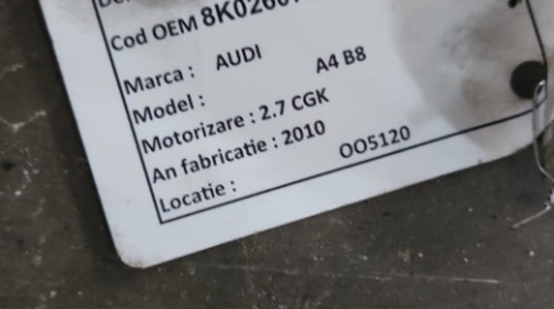 Conducta ac compresor Audi A4 B8 2.7 Tdi 2010 Cod : 8K0260701N