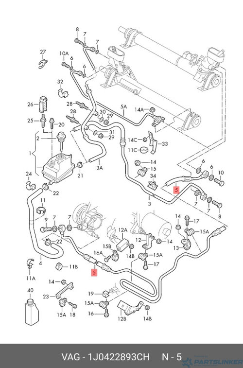 Conducta Servodirectie VW Golf 4 1.9 TDI OEM 1J0422893CH