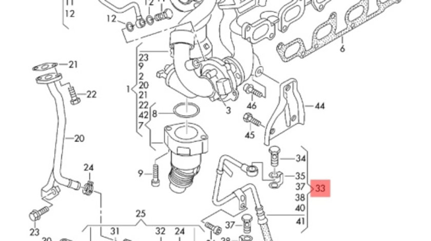 Conducta tur ulei turbo Audi A4 B8 (8K) Avant 2011 2.0 TDI OEM 03L145771BG