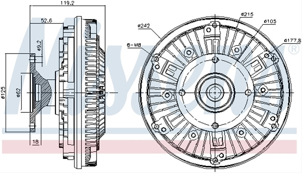 Cupla, Ventilator Radiator Nissens Iveco 86076