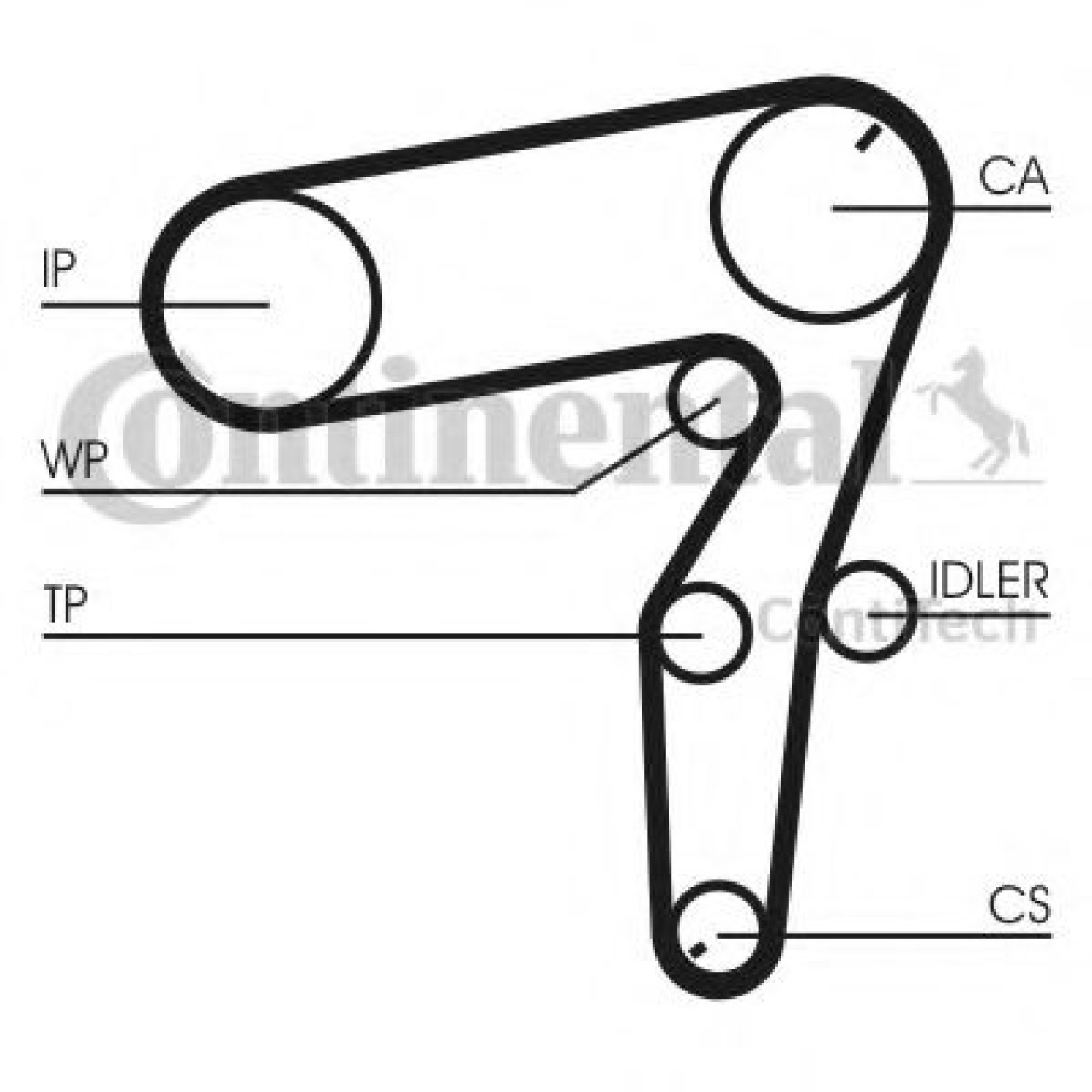 Curea de distributie FIAT SEDICI (FY) (2006 - 2016) CONTITECH CT1106 piesa NOUA