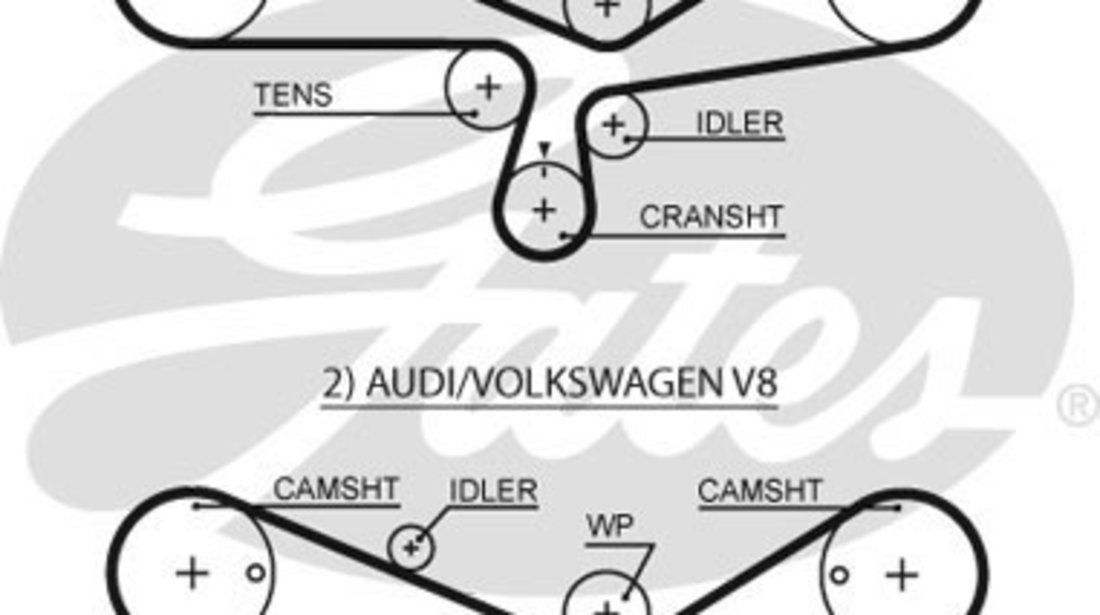 Curea de distributie (GAT5493XS GATES) AUDI,SKODA,VW