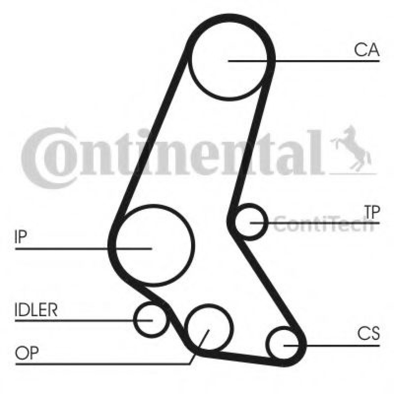 Curea de distributie OPEL CORSA B (73, 78, 79) (1993 - 2002) CONTITECH CT748 piesa NOUA