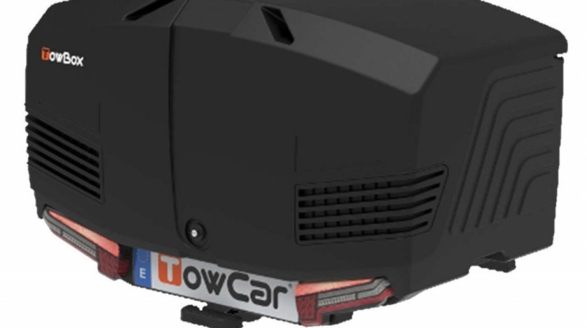 Cutie portbagaj pe carligul de remorcare auto Towbox V3 Urban Aer Negru