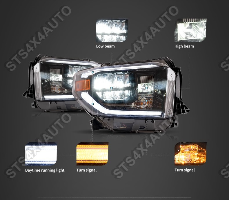 DAYLINE LED FARURI CU DYNAMIC SEMNALIZARE TOYOTA TUNDRA 2015-2020 BK [V1]